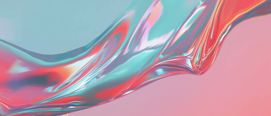 Gradient abstraction with chromatic aberration creating a modern digital aesthetic