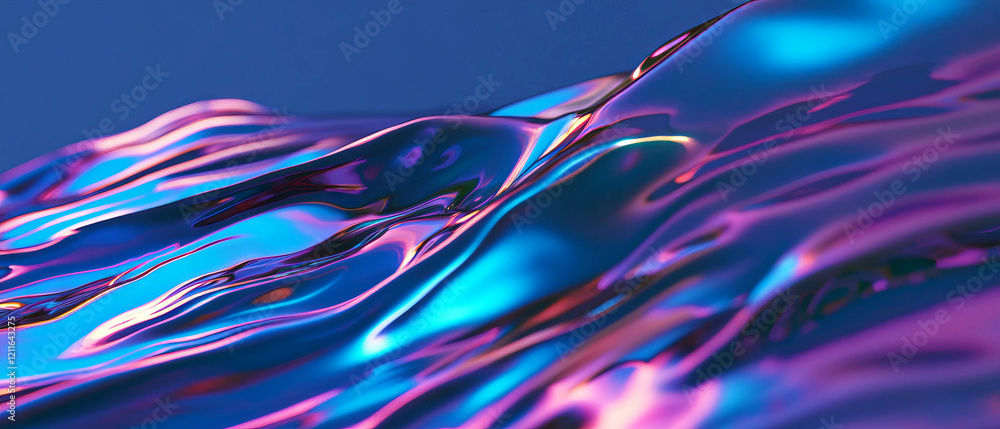 Aufkleber gradient waves create a calming abstract backdrop in soft blue tones and fluid motion