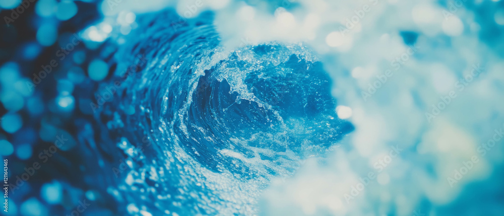 Aufkleber Radial gradient with deep blue center creating a serene and calming atmosphere