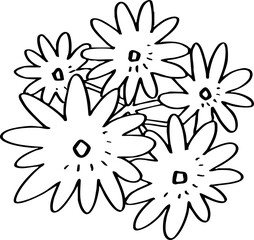 minimalist hand drawn cartoon top view of tree illustration.