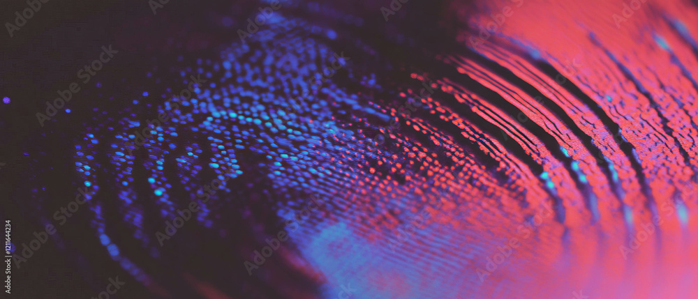 Aufkleber Abstract digital visualization highlighting data tracking and privacy concepts