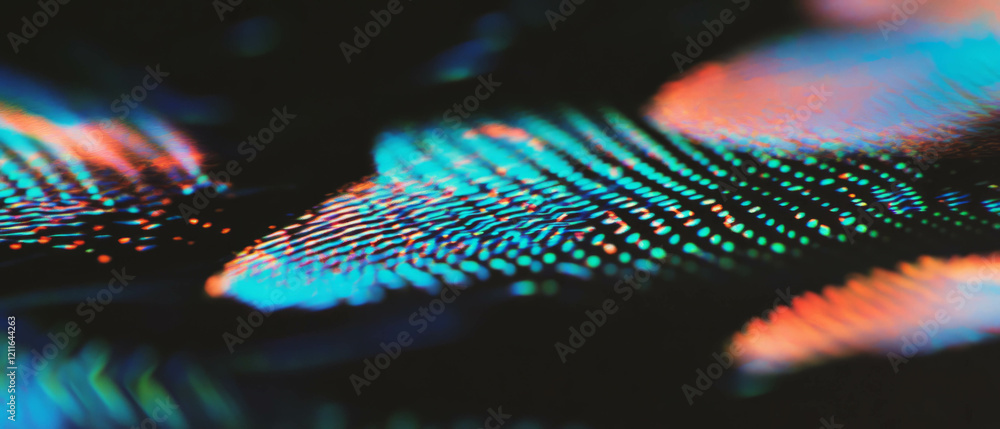 Poster Digital privacy visualization with abstract representations of data tracking and footprints