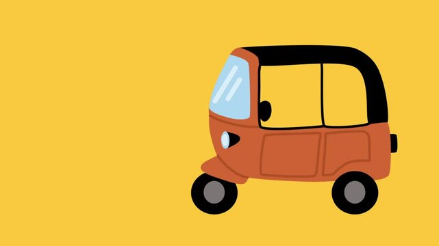 old moda transportation Bajaj, Indian taxi rickshaws, Indian Tuk Tuk animation