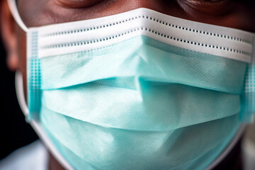 Nurse adjusting protective mask, fundamental practice in hospital settings