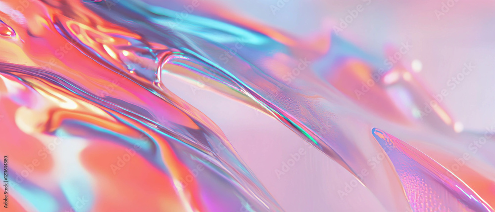 Aufkleber Abstract visualization of AI interacting with users in a vibrant setting