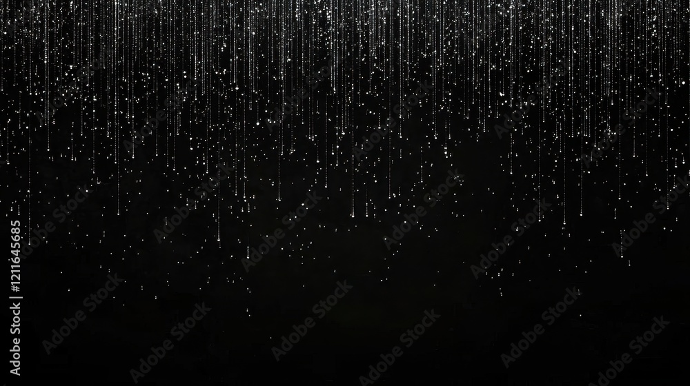 Poster mesmerizing patterns of rain on black surface