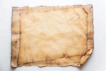 High Quality Image of Blank Old Photo Isolated on White Background