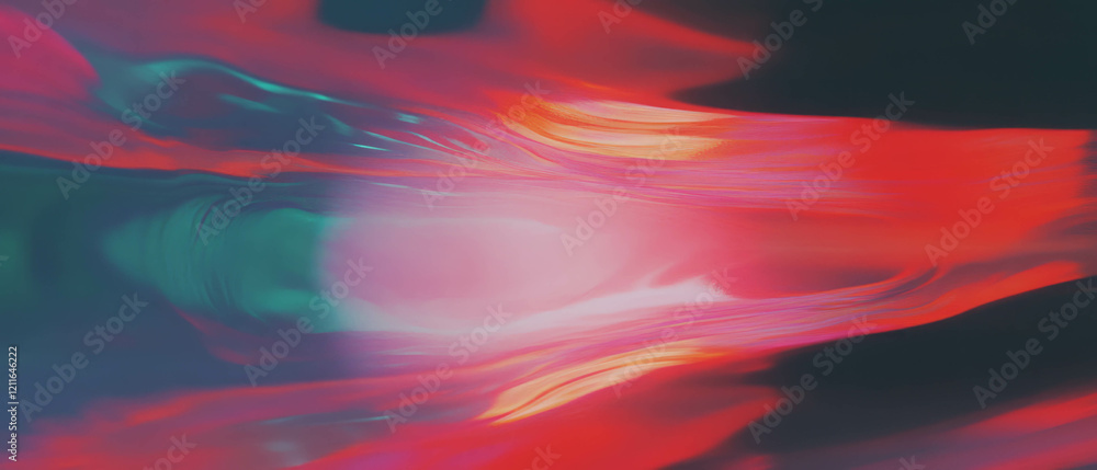 Aufkleber Dynamic fusion of dark digital waves creating a bright focal point with contrasting tones