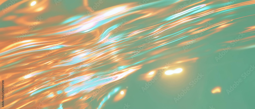 Aufkleber Dynamic digital waves create a vibrant backdrop with motion blur for visual impact