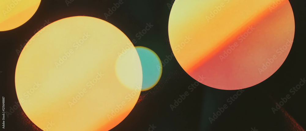 Poster Abstract shapes with dusty texture create a minimalistic modern art background