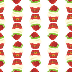 Cupcake Christmast Seamless Pattern