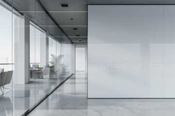 Pixel Perfect Image of Office Glass Luxury Modern Minimalist Logo Mockup for Business