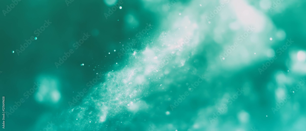 Aufkleber Fine dust particles create an ethereal floating effect in soft light
