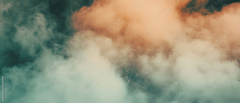 Poster Floating dust particles create an ethereal atmosphere with soft light and subtle texture
