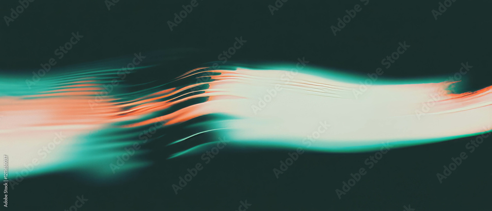 Aufkleber Glitching digital waves create a dynamic visual experience in an abstract background