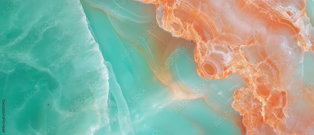 Poster beautiful green onyx marble background with natural patterns for creative design