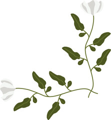 Outline Flowers Corner