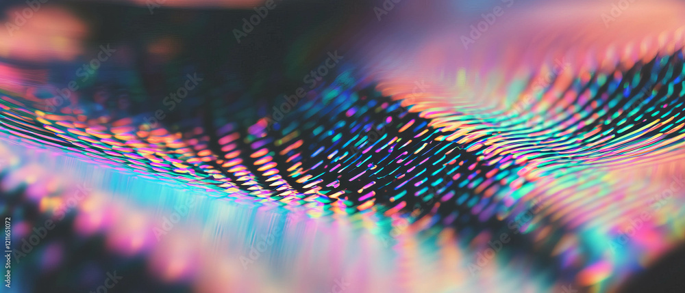 Poster vibrant holographic dust particles creating an ethereal and abstract background for creativity