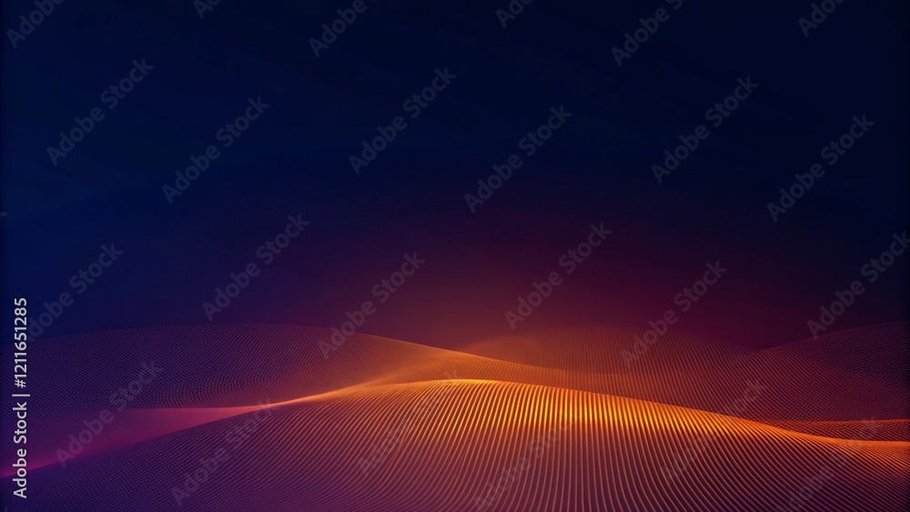 Aufkleber dot red purple wave line light gradient dark background. abstract technology big data digital backgr