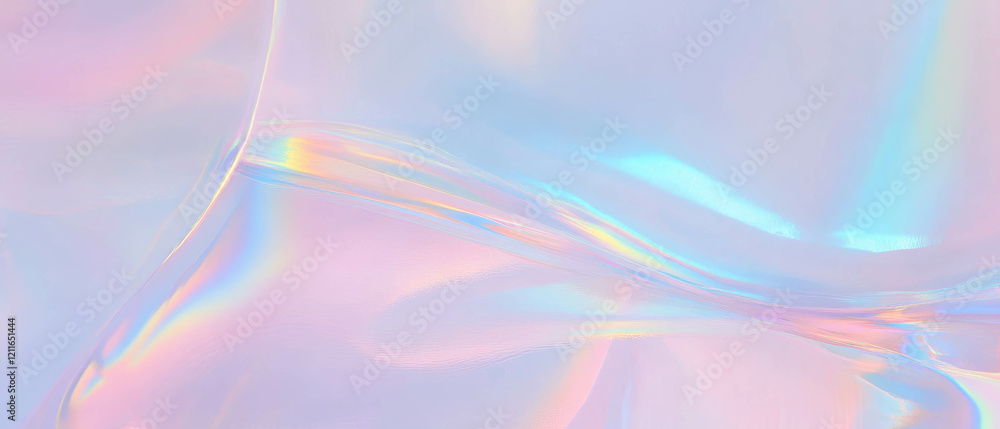 Poster Vibrant holographic geometric patterns create an abstract background design