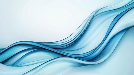 Fototapeta premium Soft blue watercolor idea. Abstract blue wave design for backgrounds, websites, or creative projects.