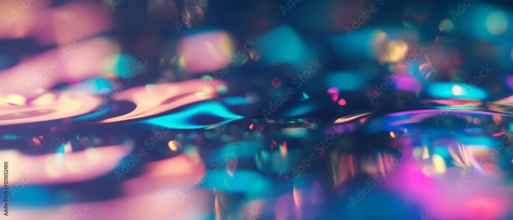 Poster innovative holographic ripples create a mesmerizing futuristic display