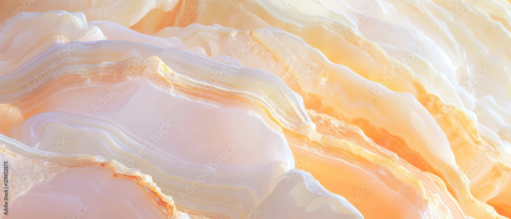 Poster Elegant honey onyx abstract background with warm tones and inviting empty space