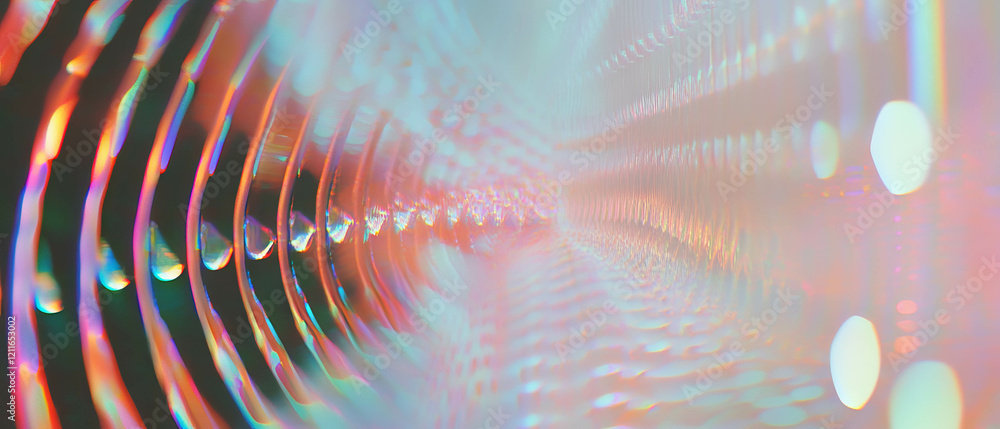 Poster vibrant iridescent holographic patterns create a modern abstract background