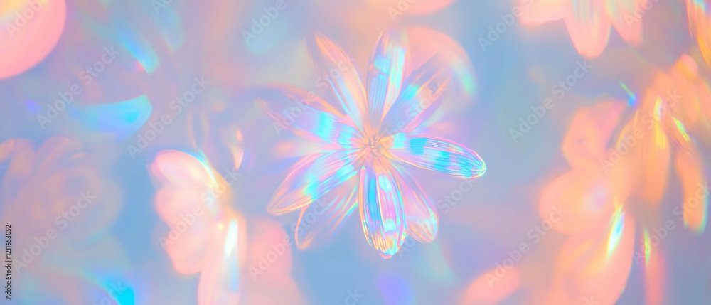 Poster iridescent abstract background with holographic patterns for modern design projects