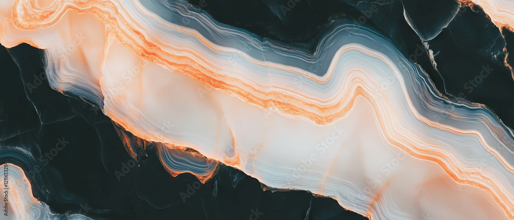 Aufkleber Layered onyx textures create a stunning abstract background with rich colors and depth