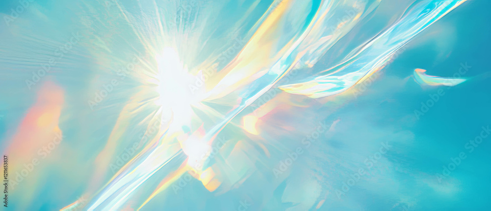 Poster light streaks create mesmerizing abstract shapes in vibrant hues