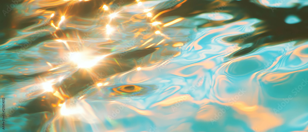 Poster Light streaks create waves of fluidity and rhythm in an abstract design