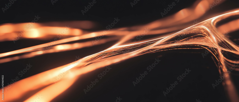 Aufkleber Light streaks create captivating geometric patterns in an abstract design