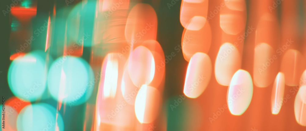Poster dynamic light streaks create an abstract background with vivid colors and varied thickness