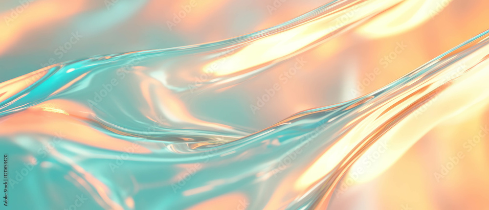 Poster Light streaks flowing with virtual wind create a captivating abstract background
