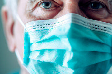 Person in healthcare using mask and gloves, essential for prevention in daily tasks