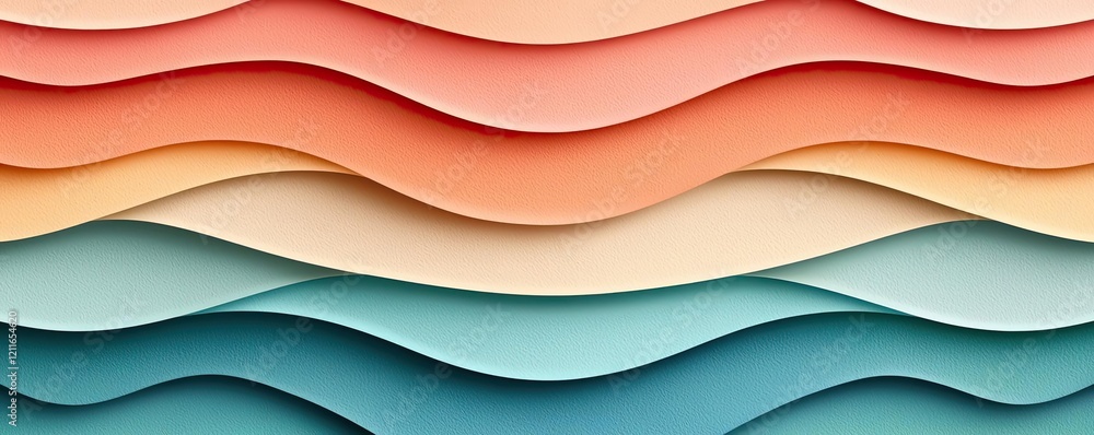 Poster sponge watercolor concept. colorful layered waves create a modern abstract background for your desig
