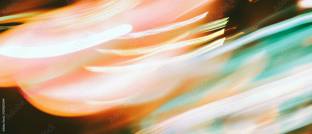 Aufkleber Dynamic light streaks create an abstract background filled with motion and energy