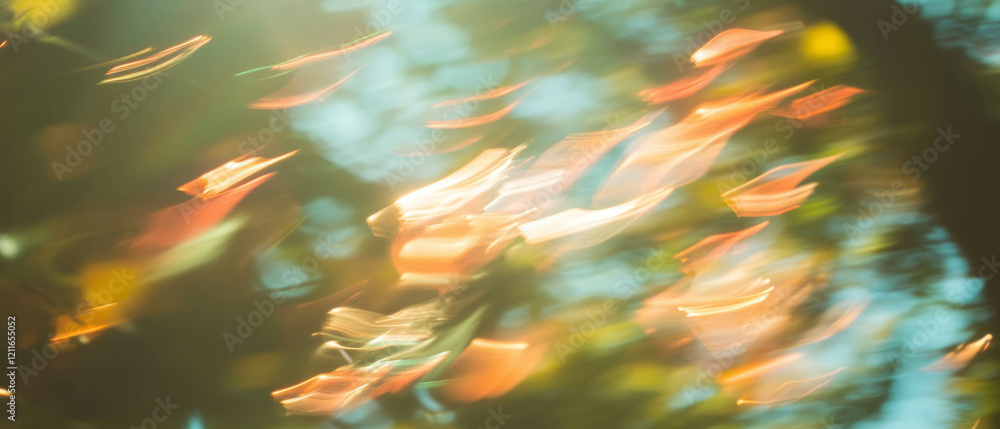 Poster vibrant light streaks create a sense of speed and motion in an abstract background