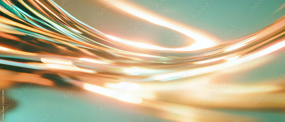 Aufkleber Light streaks creating dynamic patterns in an abstract modern art design