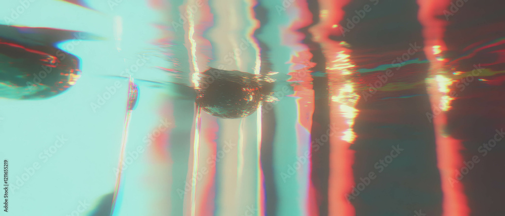 Aufkleber Light streaks creating an intriguing abstract experience with surreal elements