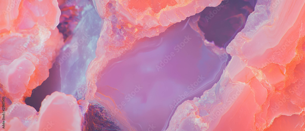 Poster beautiful matte pink onyx background with smooth clear center and modern design elements