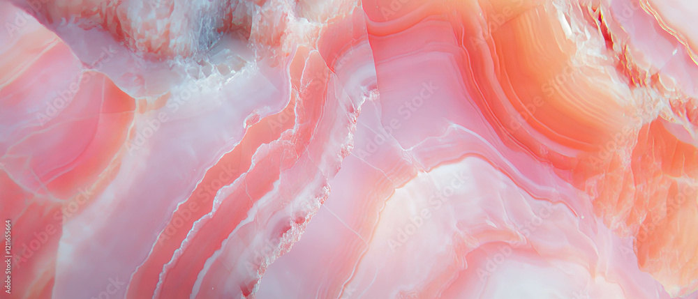 Aufkleber abstract matte pink onyx background with modern central clear area for design applications