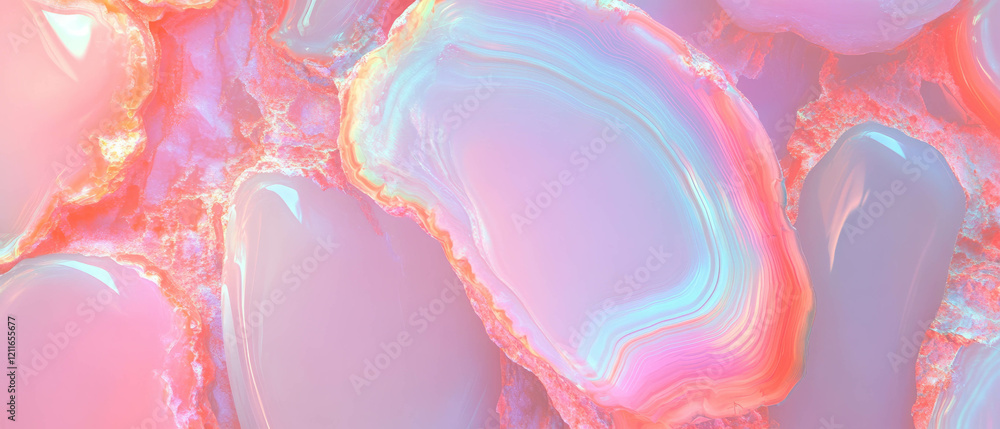 Poster Matte pink onyx background with clear area and modern design elements for creative projects
