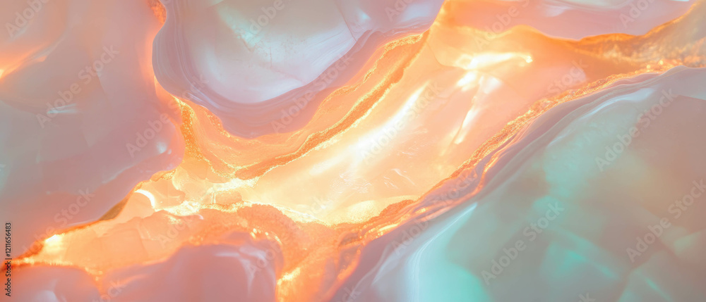 Aufkleber Abstract Onyx background with luminous features and space for branding elements