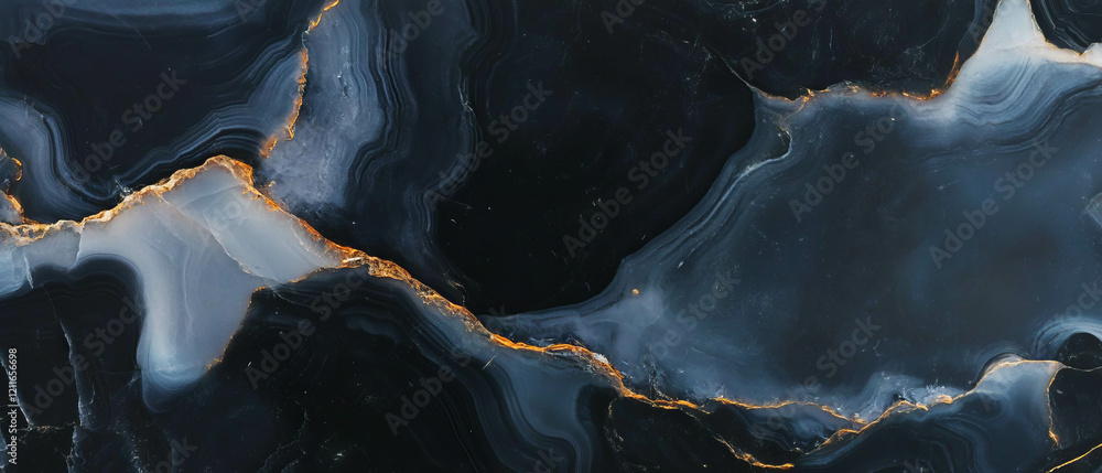 Poster Dramatic onyx abstract background with shadows and an empty center space for creative use