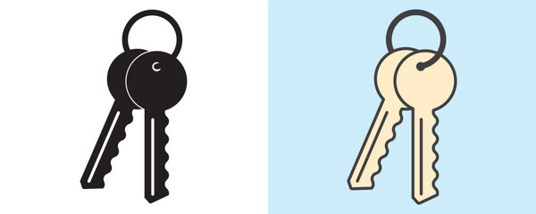 Key icon set. Key vector icon. Key symbol