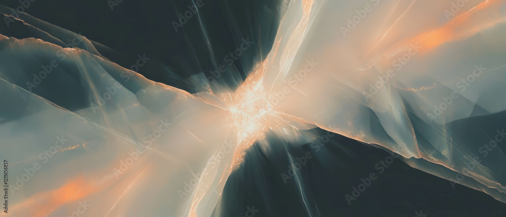 Poster Abstract onyx background with sharp lines and central banner creating visual depth