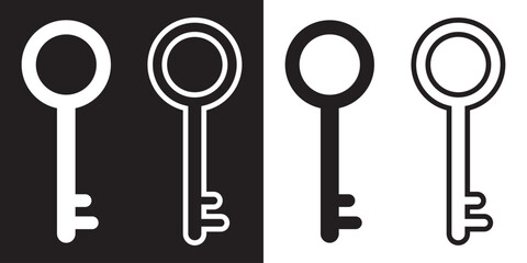 key icon set. key lock icon , access account login password icons - house key icon security symbol. vector interface app icons