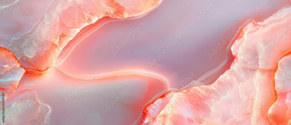 Poster Abstract pale pink onyx background with subtle design and empty space for text or graphics